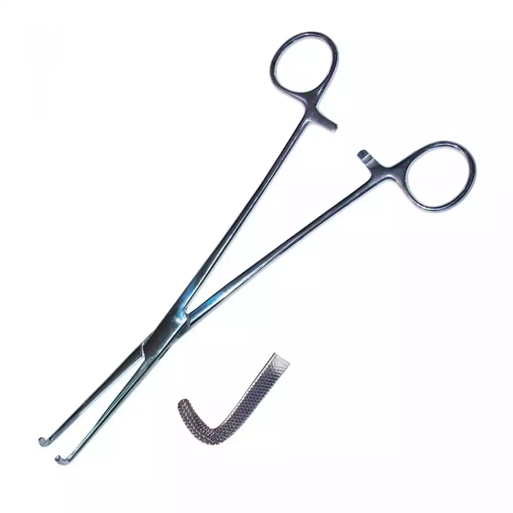 Зажим З-95-2, кровоостанавливающий,  для глубоких полостей, прямой №2 длина 225мм, рабочая часть длина 70 мм, высота гнутья 12мм