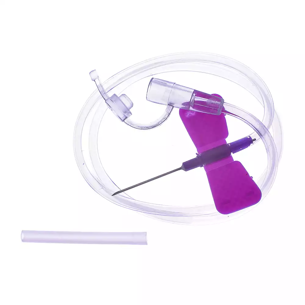 Игла - бабочка 24G (0,55*19мм) Луер Лок, стерильная, фиолетовая