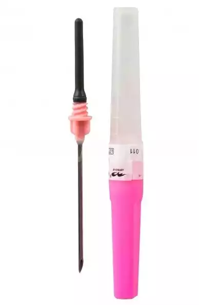 Игла двусторонняя для забора крови 18G, размер 1,2х38 мм (розововый колпачок) Синло