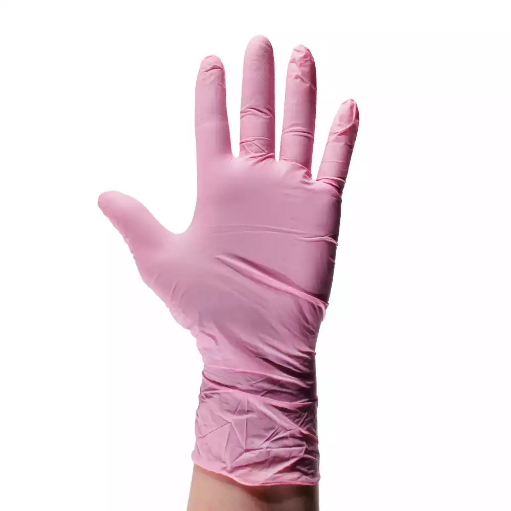 Перчатки mediOk Nitryl  Flamingo, размер S, нитриловые, вес 8,,0г/пара, неопудренные, текстурированные на пальцах, нестерильные, цвет розовый