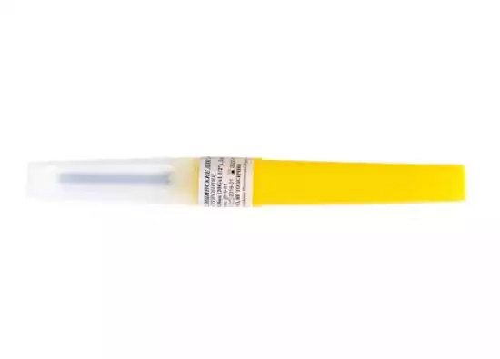 Игла двусторонняя для забора крови 20G, размер 0,9х38 мм (желтый колпачок) Синло